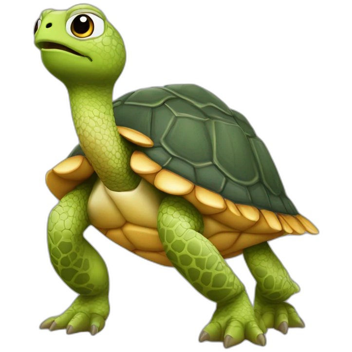 Tortue sur poule emoji
