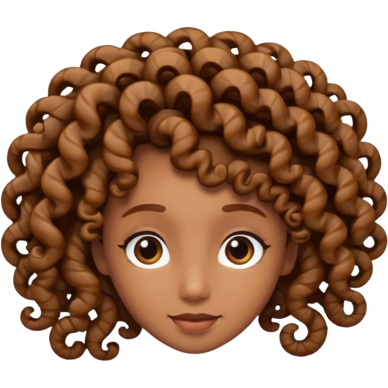 curly hair strand shaped like a spiral emoji