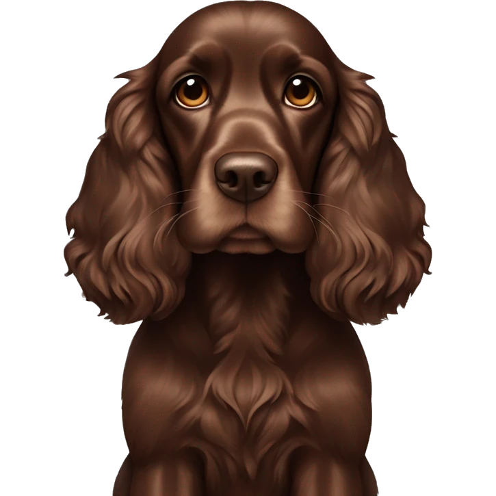 Chocolate brown cocker spaniel  emoji