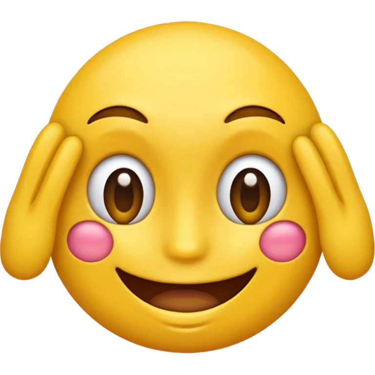 Emoji amarillo mordiéndose la uña (😊+💅) emoji