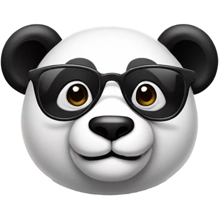 Panda with glasses emoji