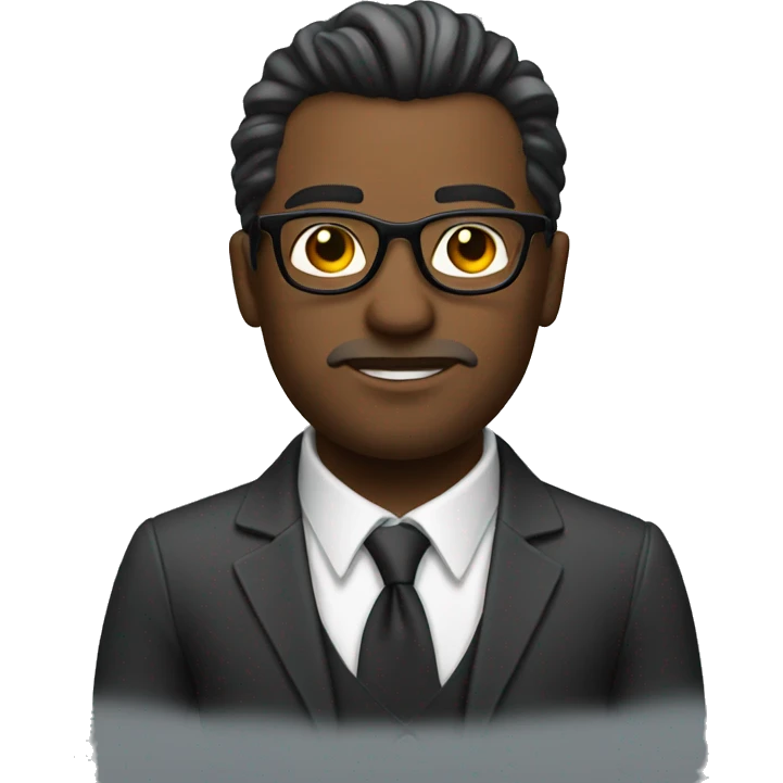 Creative man looking sharp with pony and glasses  emoji