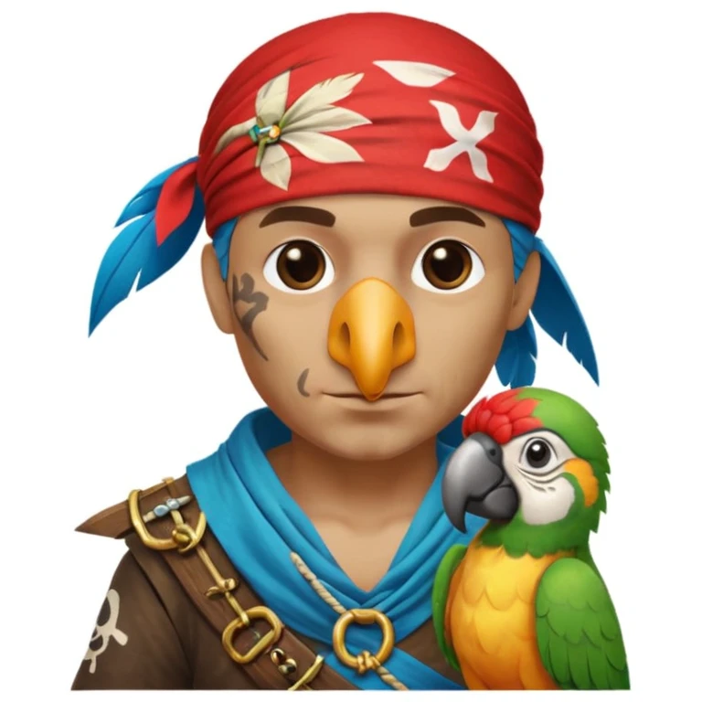 pirate and parrot emoji