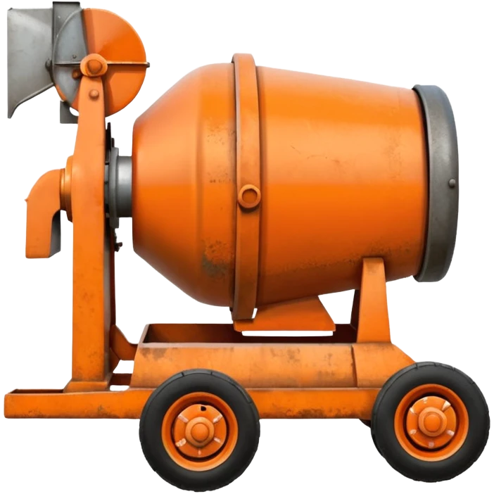 small orange concrete mixer emoji