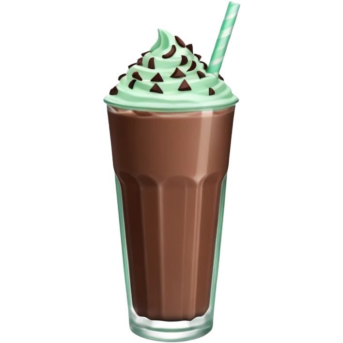 malteada de menta con chocolate emoji