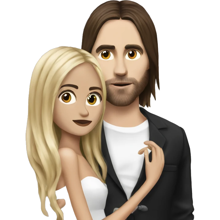 Jared Leto and girlfriend  emoji