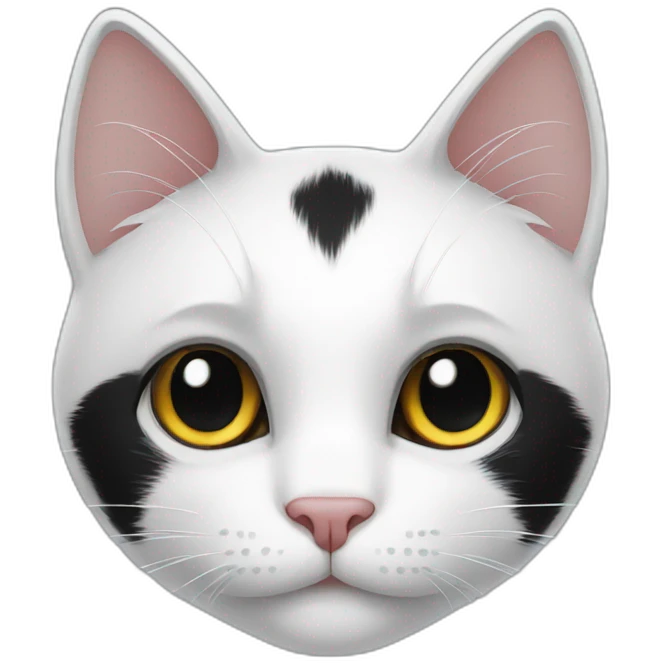 White and black cat emoji