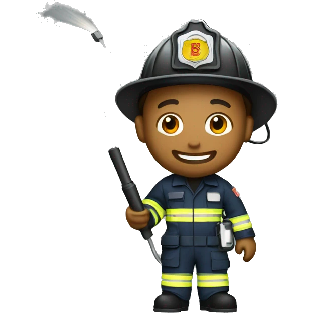 Firefighter holding charging cable  emoji