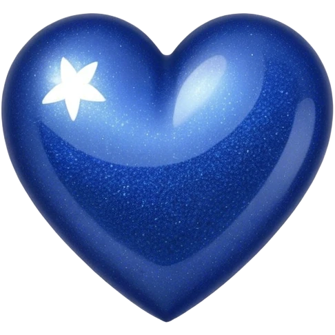 Navy blue sparkly heart emoji
