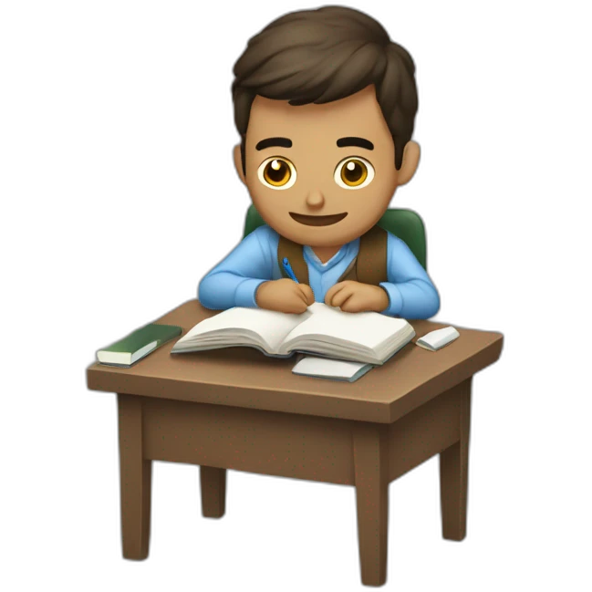 Hombre estudiando emoji