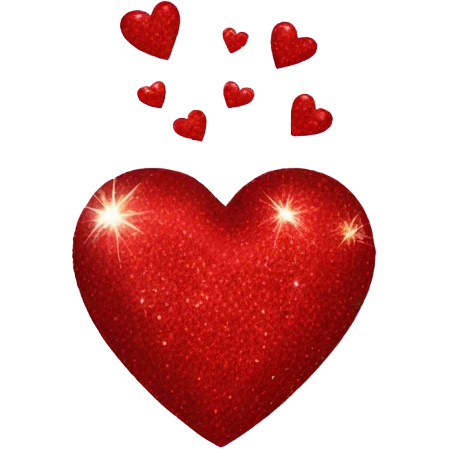 Red sparkly heart emoji