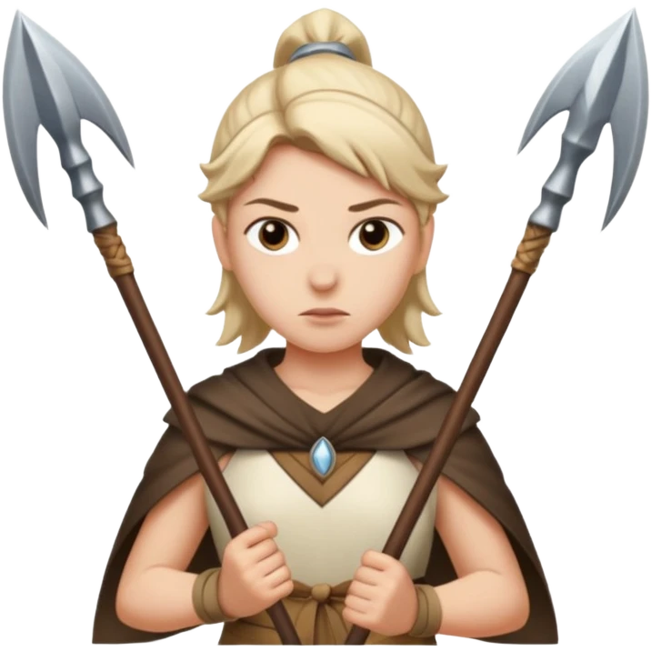 the first human with spears emoji
