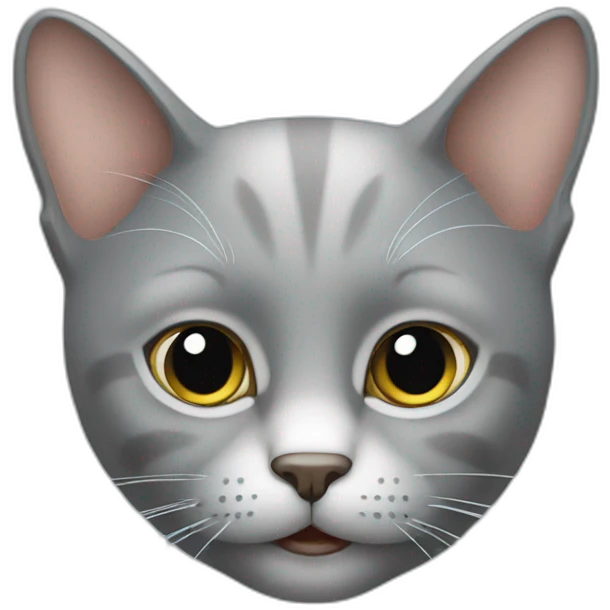 Petit chat gris emoji