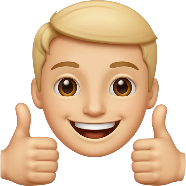 Happy face thumbs up emoji