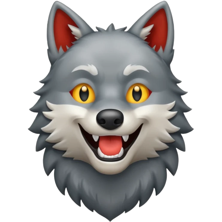 wolf standing and smiling emoji