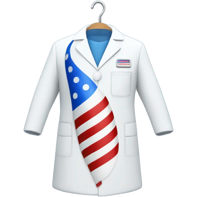 Barber pole with surgeon coat emoji