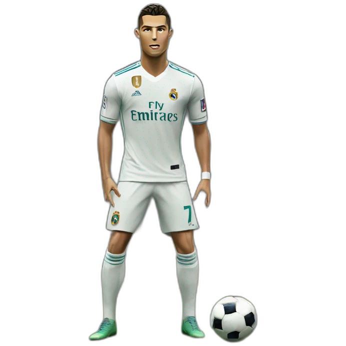 cristiano ronaldo taking a free-kick emoji