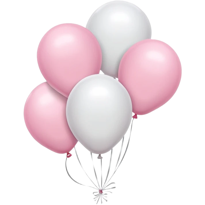White and light pink balloons  emoji