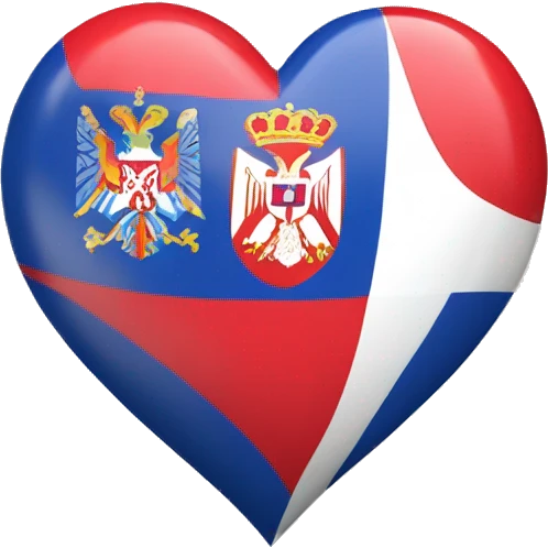 heart with serbia flag emoji
