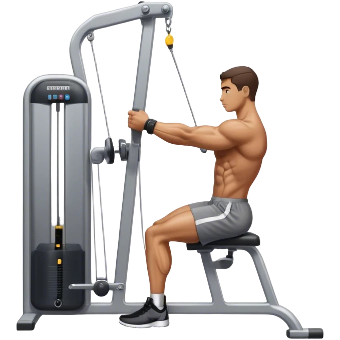 side-view man cable-machine tricep-pushdown emoji