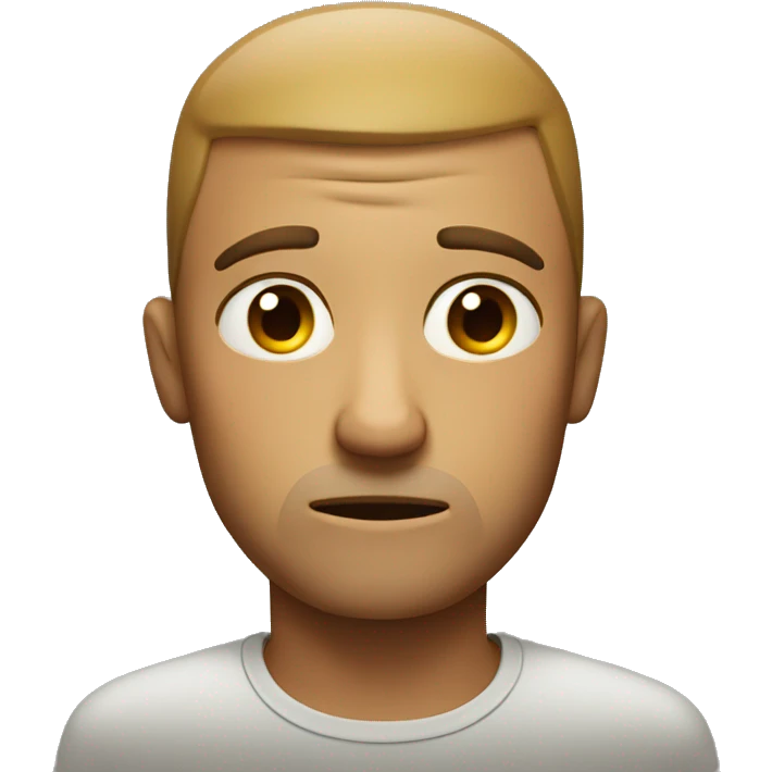 A normal Face Emoji but he Looks depressed and Looks tired  emoji