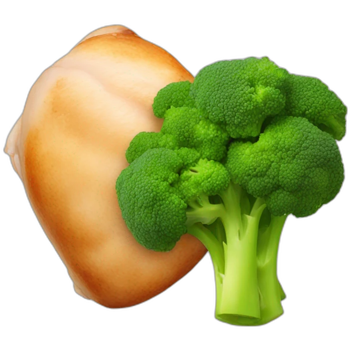 chicken breast and broccoli emoji