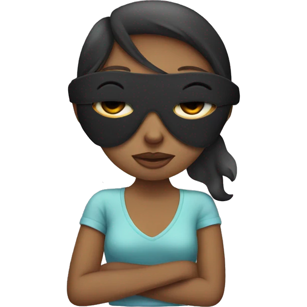 girl sleepy with eye mask  emoji