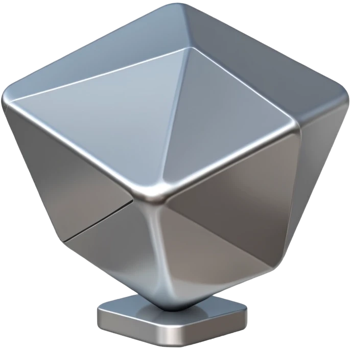 A modern abstract sculpture emoji