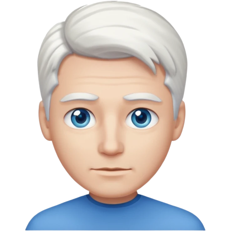 White-haired guy that looks and has beautiful blue eyes  emoji