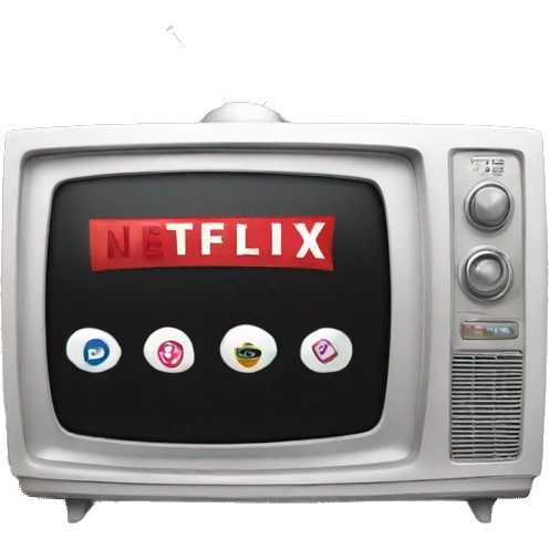 tv with netflix on screen emoji