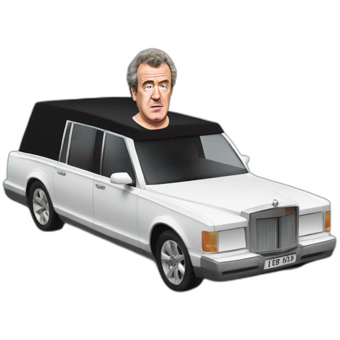 jeremy clarkson driving a hearse emoji