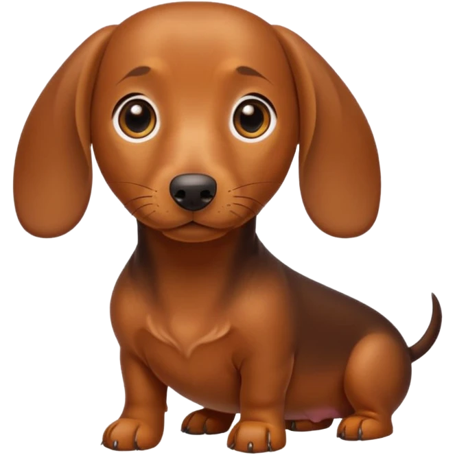 Dachshund brown emoji