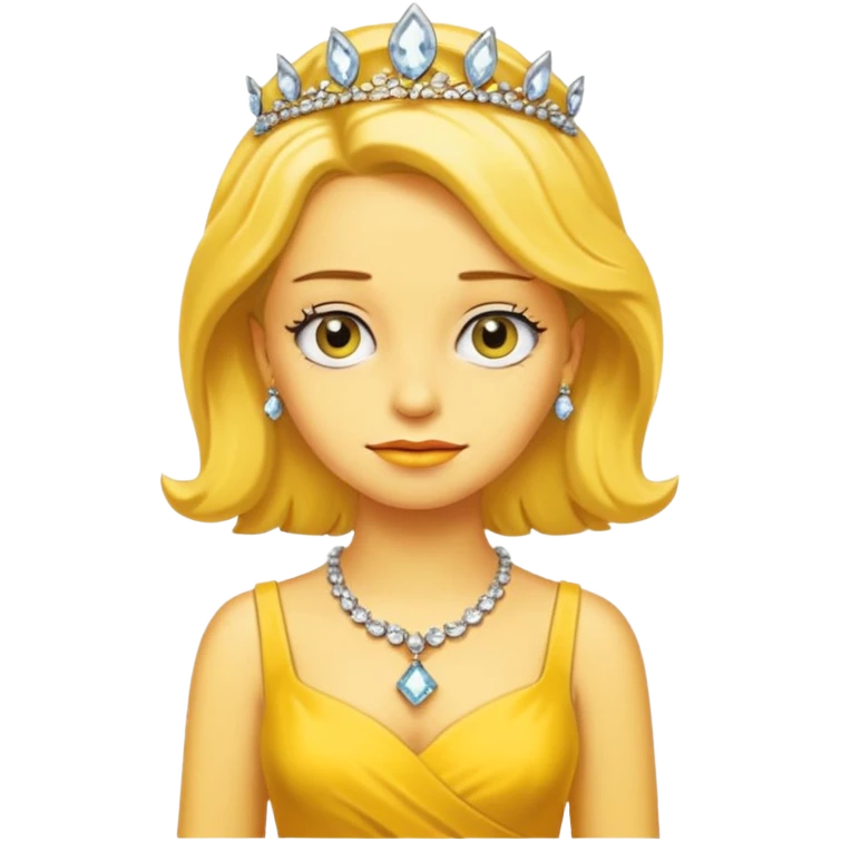 lisa Simpson yellow dress with jewelary emoji