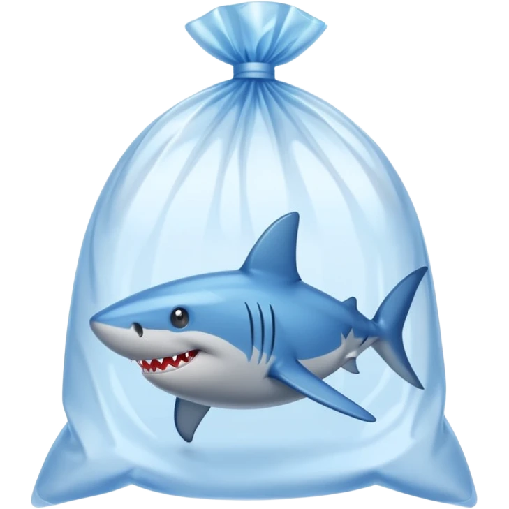 shark in plastic bag emoji
