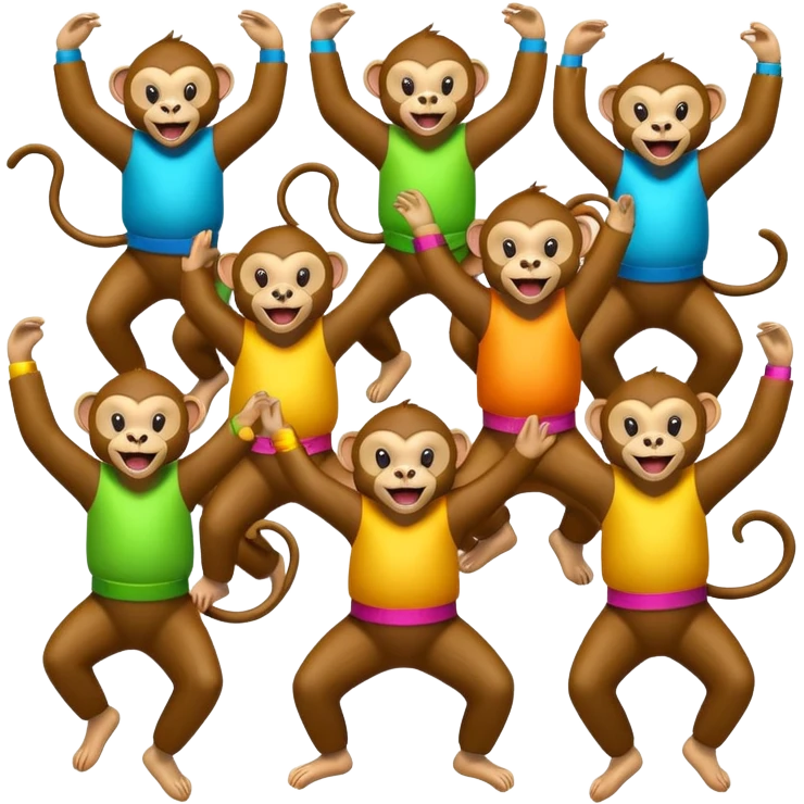 Halay çeken maymunlar emoji