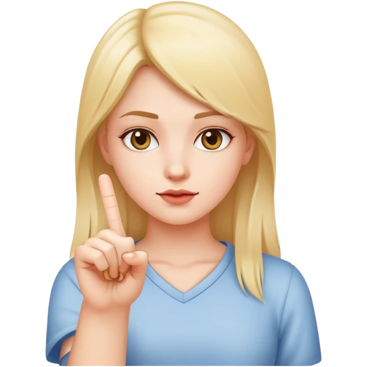 girl holding up middle finger emoji