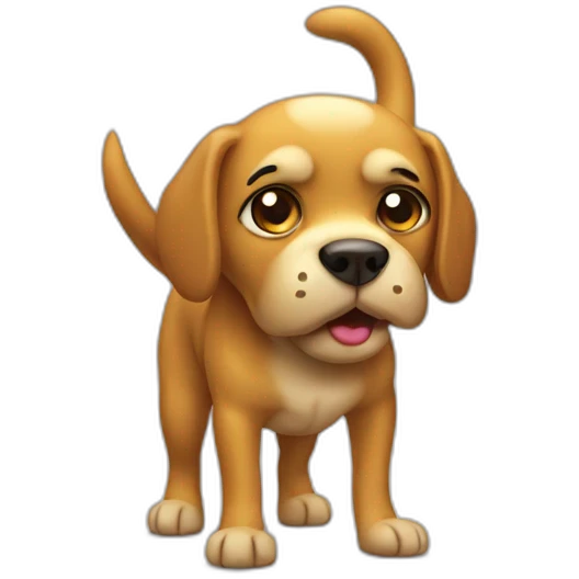 Dog peeing emoji