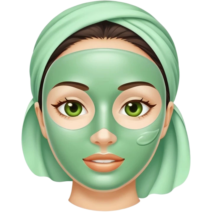 Green skincare mask emoji