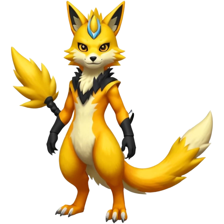 Lombax-Zeraora-Renamon-fusion (full body) emoji