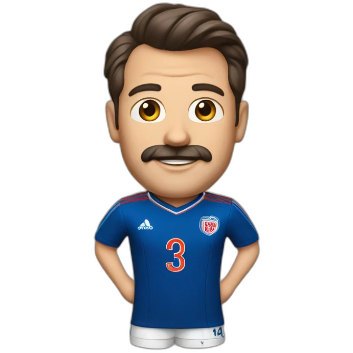 ted lasso with socer shirt emoji