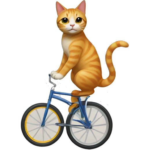 Cat riding a unicycle emoji