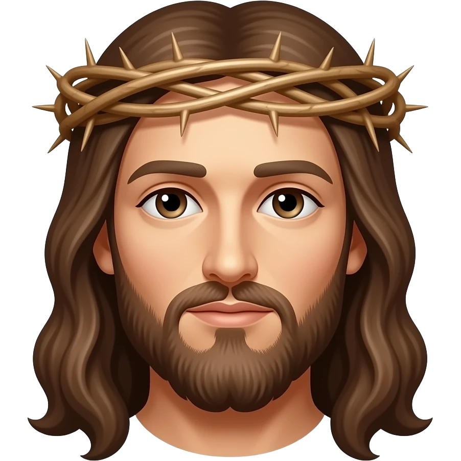 Jesus christ  with crown of throns emoji