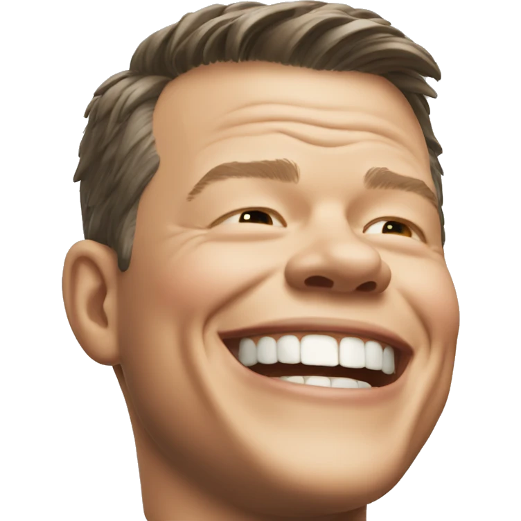Matt Damon laughing emoji