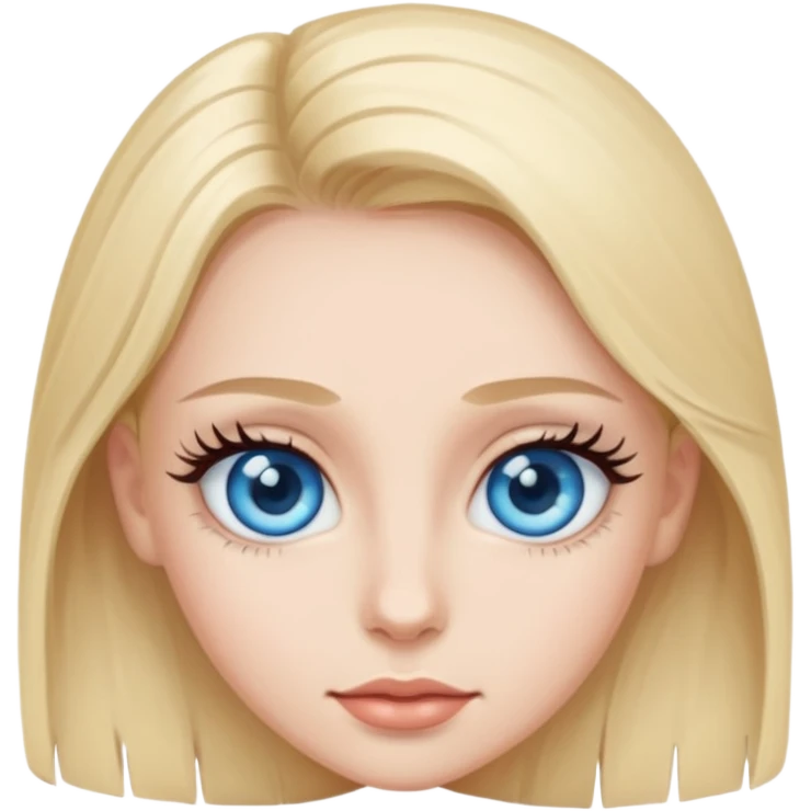 Blue eyes with long eyelashes emoji