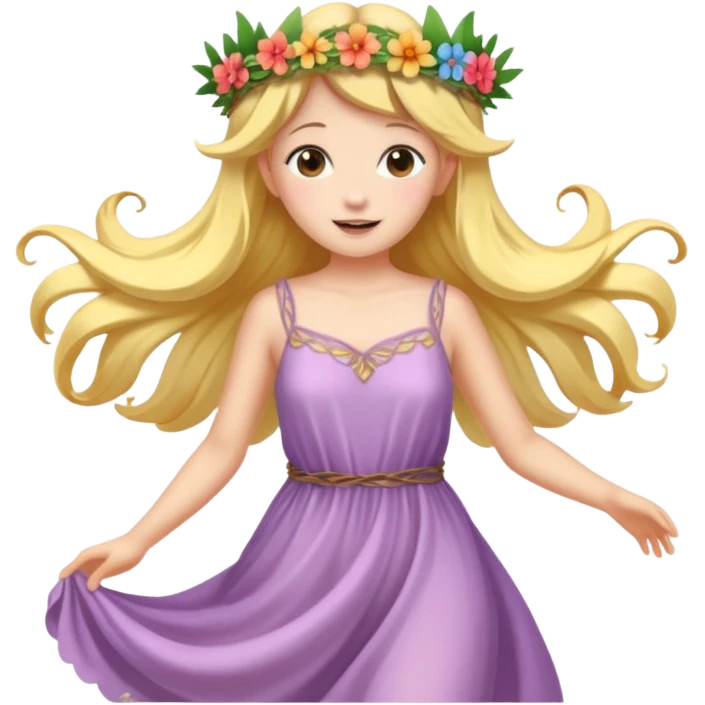 Fairy frolicking in a field emoji