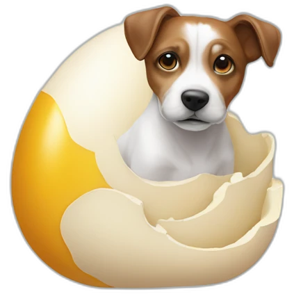 chien sur un oeuf emoji