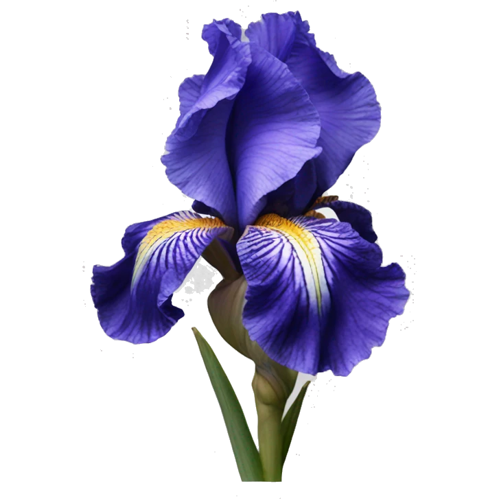 Blue Bearded Iris flower emoji