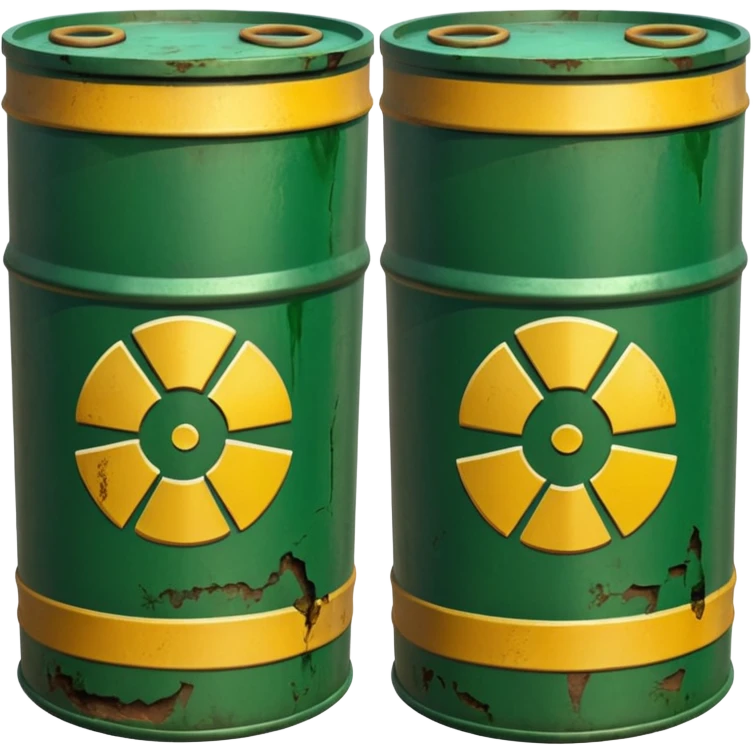 Radioactive waste barrels emoji