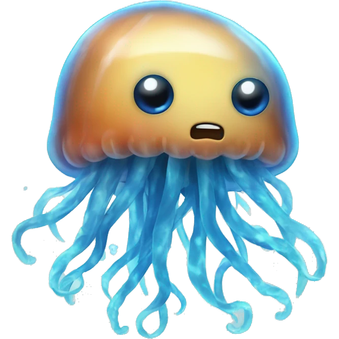 Jellyfish with blue lightning tentacles  emoji