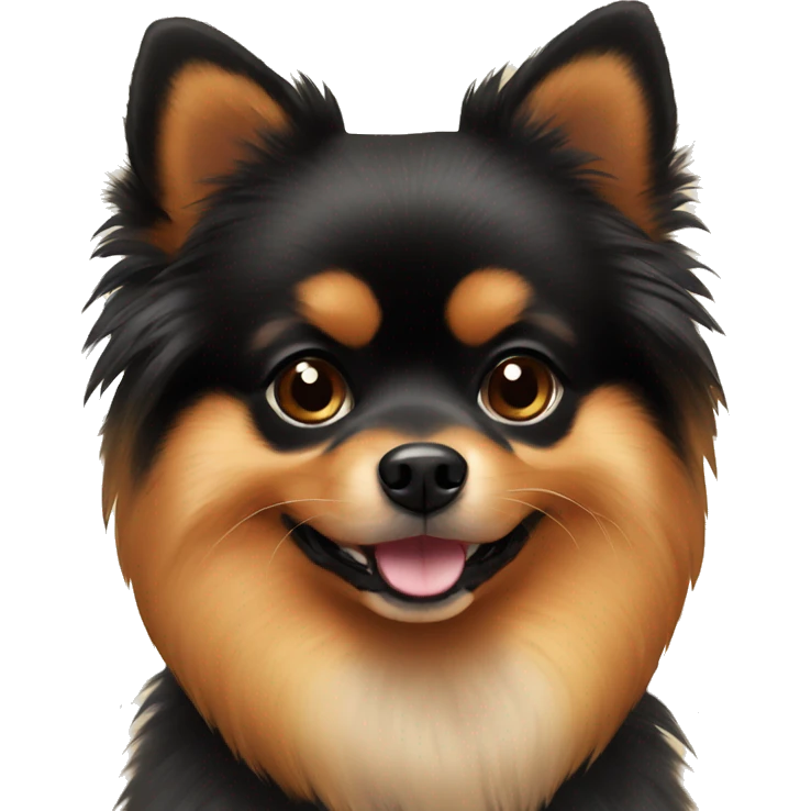 Black and Tan pomeranian emoji